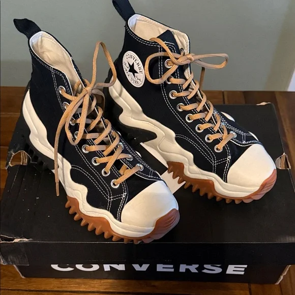 Converse Black and White Athletic Shoes - Picture 2 of 9